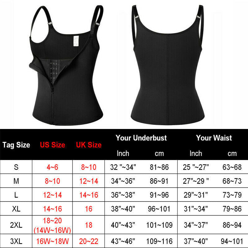 Women's Shapewear Waist Trainer Slimming Vest for Belly Control and Body Shaping Sports Top